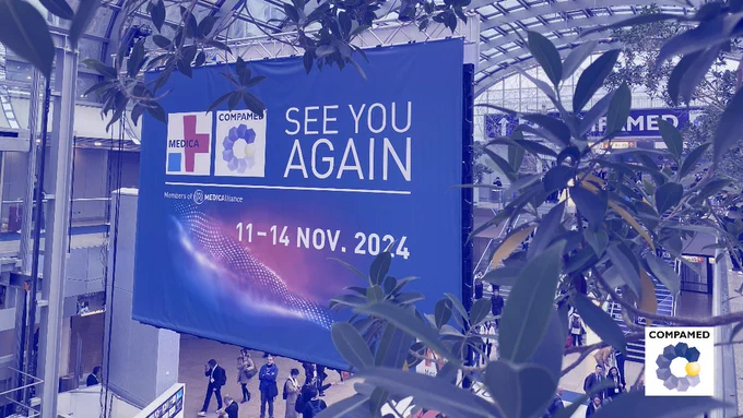 Image: a large banner saying "See you again from 11-14 November 2024"; Copyright: beta-web | Messe Düsseldorf
