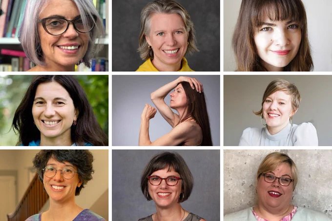Headshots of nine people in a collective image.