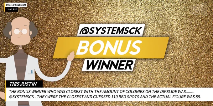 @systemsck bonus winner guessed 110 spots and actual figure was 88