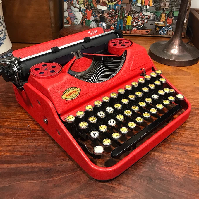 Firehouse Red typewriter at Acme Studios in the Hague