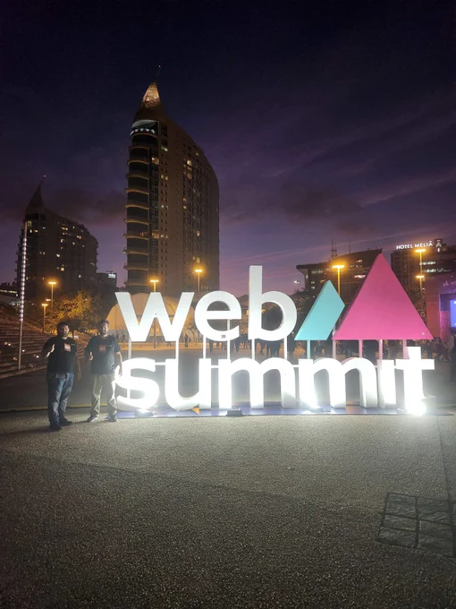 Joao Campos and Thiago Neto in the WebSummit 2023 at Lisbon, Portugal