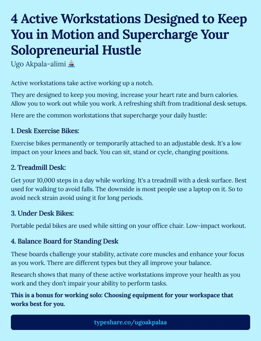 4 Active Workstations Designed to Keep You in Motion and Supercharge Your Solopreneurial Hustle