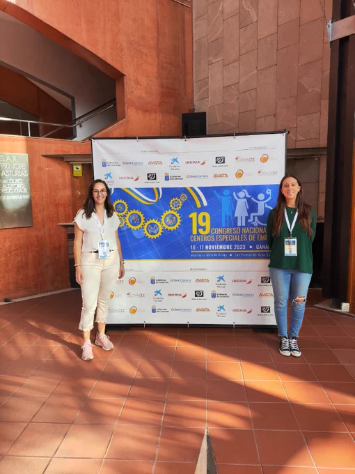 🚀 Desde Las Palmas, nuestras compañeras Aina y Marta nos representaron en el 19 Congreso Nacional de Centros Especiales de Empleo.

¡Gracias a @CONACEE por una agenda tan relevante!

Seguimos comprometidos con la mejora continua. 💼🌍

#CEE #CongresoCONACCE #Compromiso