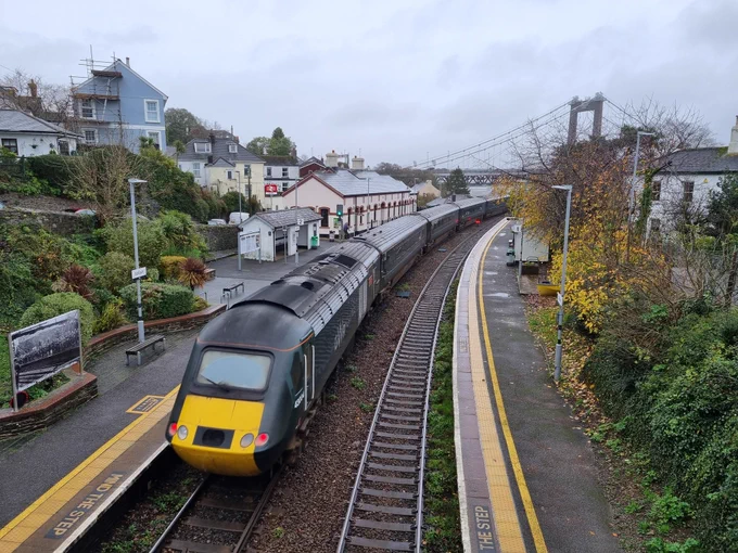 43004 on the rear departing Saltash