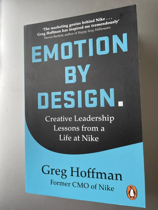 A photo of Greg Hoffman’s book Emotion by Design - Creative Leadership Lessons from a Life at Nike