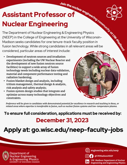 A flyer for a tenure-track job posting - all details in accompanying link