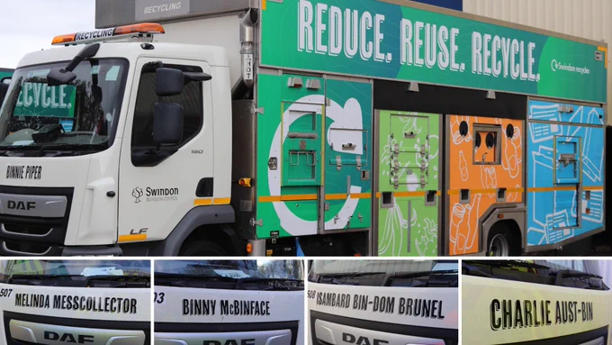the new recycling lorries and some of their names 