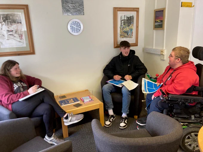 Young people talking