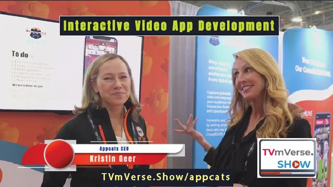 Interview with Kristin Geer from Appcats about Interactive Video App Development at NAB 2023 - Crowd Live Development Platform
