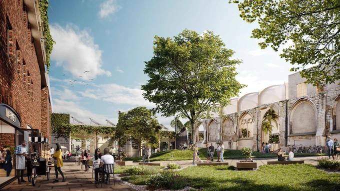Plans for an ambitious new scheme that will transform Gloucester city centre have been given the green light with the news that it will receive £11 million of Levelling Up Funding.

The bold new vision for a vibrant garden quarter in the heart of the city proposed by Gloucester City Council, can now go ahead with today’s government announcement that Gloucester will receive an £11 million boost.

The Greyfriars Quarter will see a complete revamp of the area around the Eastgate Shopping Centre complementing the massive multi-million pound regeneration currently taking place right across the city.

The proposals will see part of the shopping centre including the market hall, given an overhaul and repurposed with spaces set aside for community activities, a new market and foodhall, as well as a park and gardens, all set within the grounds of the 13th century Greyfriars monastery.