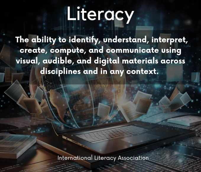 Literacy is the ability to identify, understand, interpret, create, compute, and communicate using visual, audible, and digital materials across disciplines in any context.