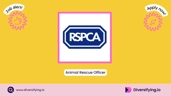 Job Alert. Animal Rescue Officer with RSPCA. Apply now via www.diversifying.io