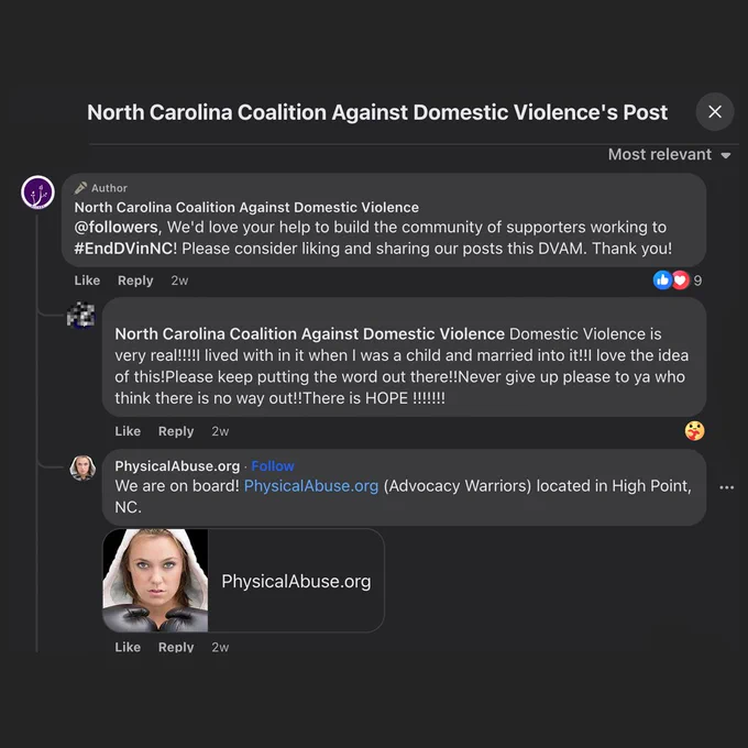(spark) shares receptive community feedback from NCCADV social marketing