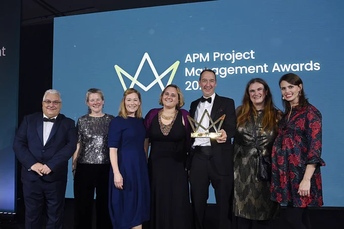 The Future Parks Accelerator team at the APM Project Managements Awards 2023.