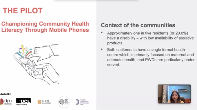 A screenshot of the pilot aon championing community health literacy through mobile phones.