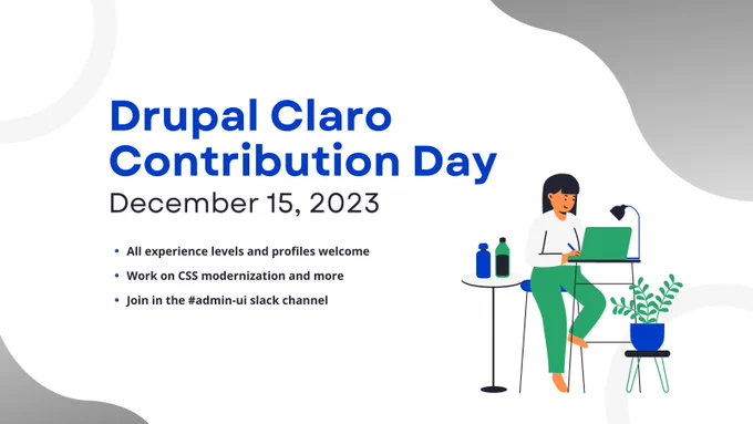 Drupal Claro Contribution day on December 15, 2023