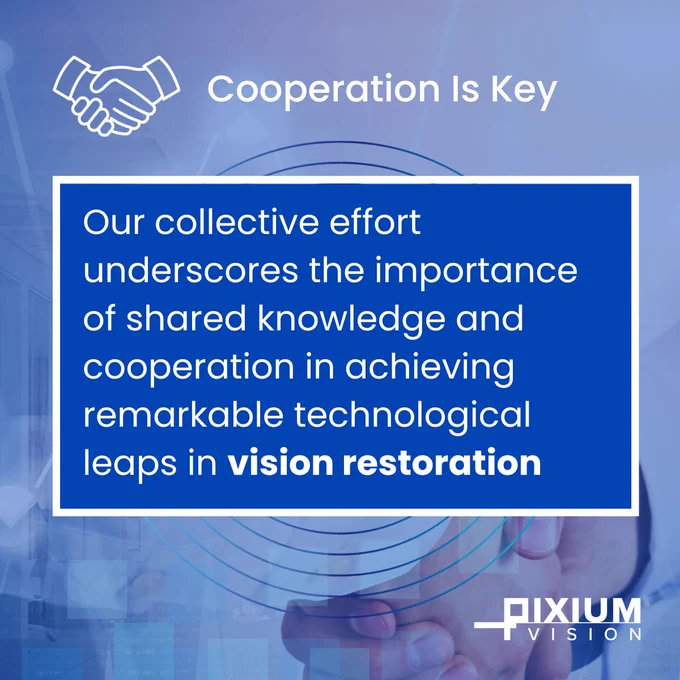 Our collective effort underscores the importance of shared knowledge and cooperation in achieving remarkable technological leaps in vision restoration