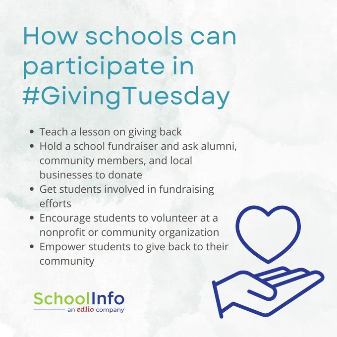 How schools can participate in Giving Tuesday