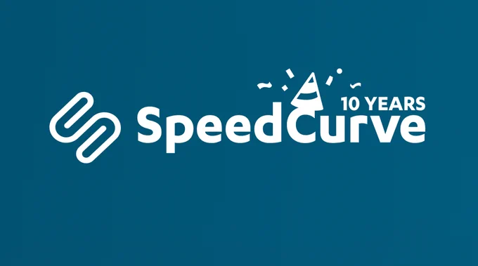 SpeedCurve logo wearing a party hat