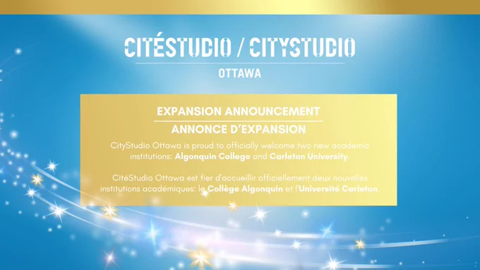 Algonquin College joins City Studio. 