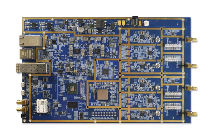 The PC805 RU Demonstrator Board is a flexible 5G NR/LTE Radio Unit (RU) board used to demonstrate the PC805 SoC with on-board RF transceiver, front-end and associated support circuitry.