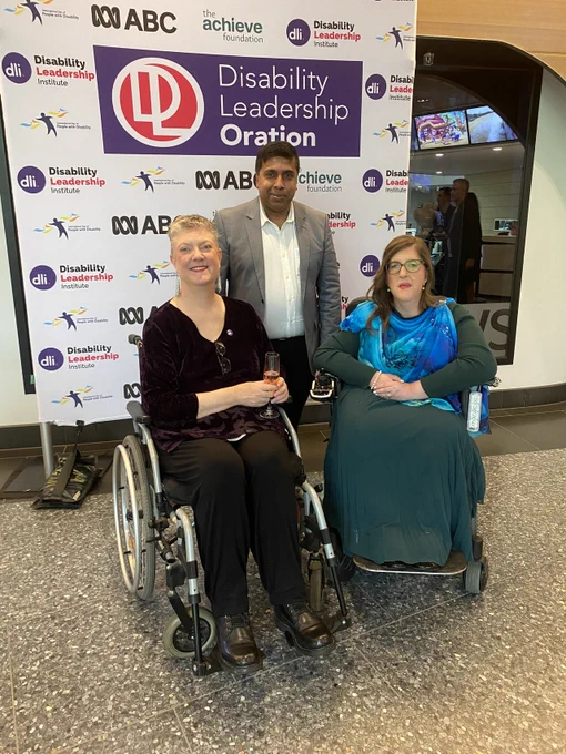Disability Leadership Institute CEO Christina Ryan, Primal Fernando from VDWC, Natalie Wade - Orator