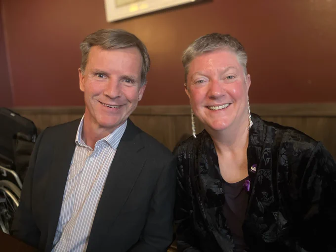 Commissioner Dan Stubbs with CEO of the Disability Leadership Institute, Christina Ryan.