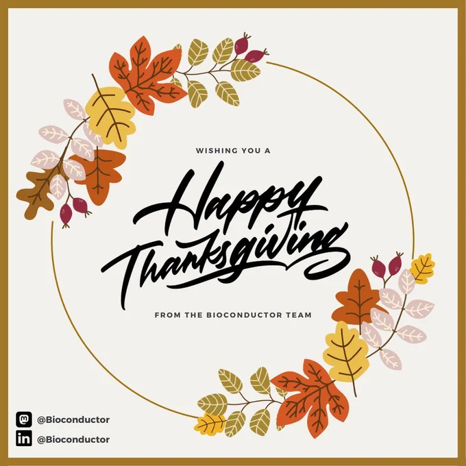 Bioconductor - Thanksgiving post