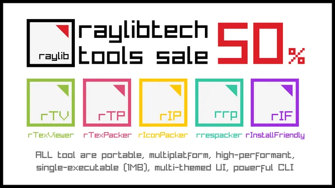 raylib technologies toolset for gamedev on sale! Get them now!