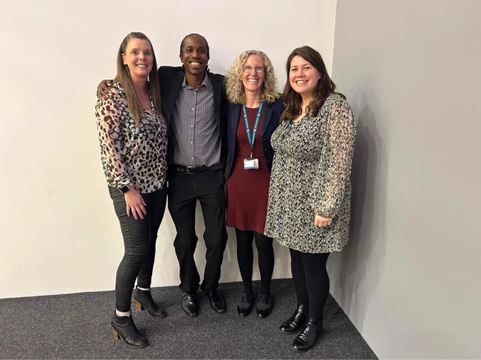 Image shows - Jules Hutchings, Project Officer, Junior Smart from St Giles Trust, Sam Mannion Principal Social Worker and Chloe Deverell, Strategic Lead for Child Exploitation.

