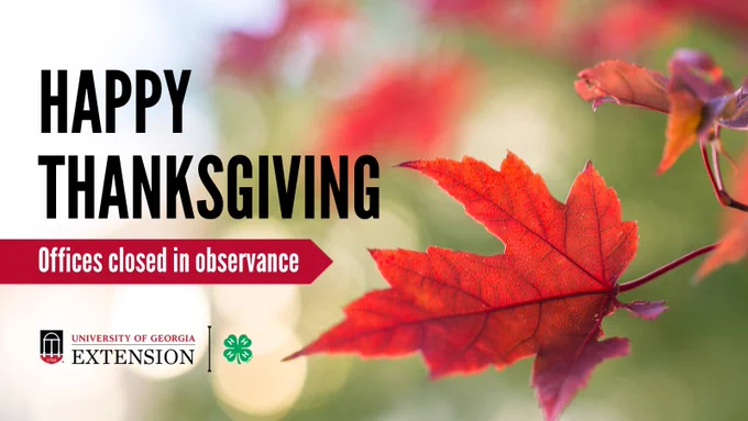 Happy Thanksgiving! Offices closed in observance.