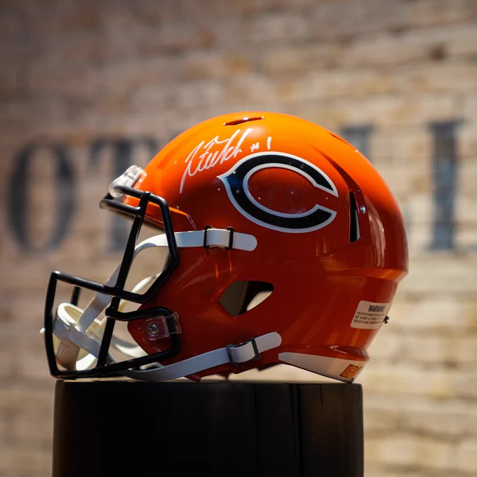 Justin Fields signed helmet