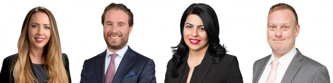Professor Carys Craig (left), Professor Ryan Abbott and Toronto IP lawyers Reshika Dhir and Paul Blizzard.