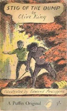 Cover of the Puffin Original publication of Clive King’s Stig Of The Dump