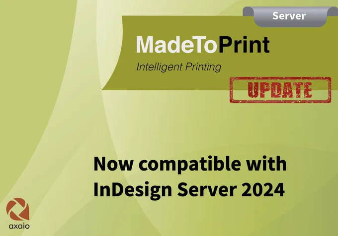 MadeToPrint Server update logo for InDesign Server 2024