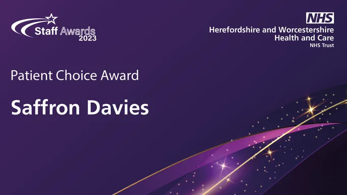 Patient choice award - Saffron Davies