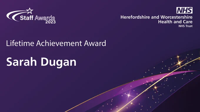 Staff awards Life Time Achievement Award - Sarah Dugan