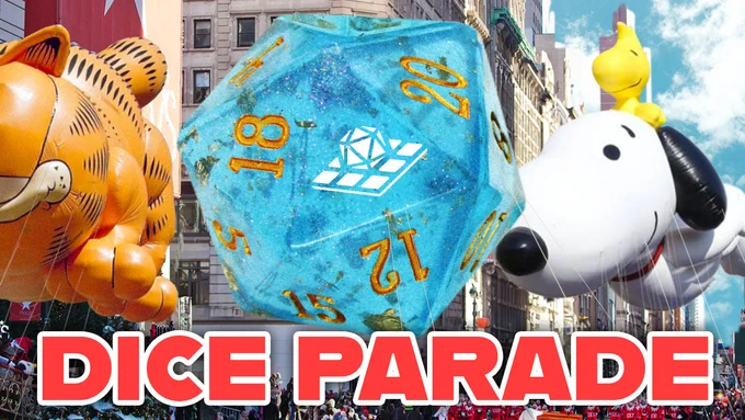 Tabletop News Thumbnail presenting the First Annual Dice Envy Dice Parade for the holidays!