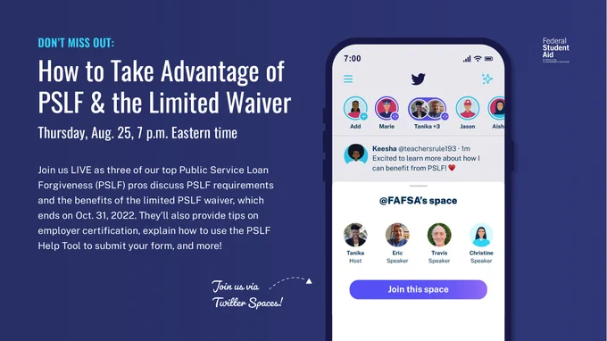 How to Take Advantage of Public Service Loan Forgiveness & the Limited Waiver - Thursday, August 25, 7 PM ET
