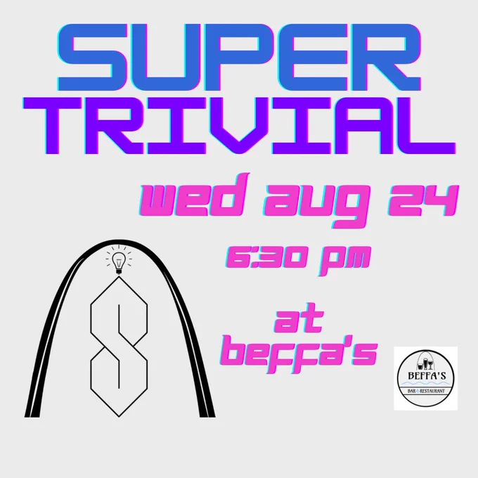 Super Trivial trivia night at Beffa’s Bar and Restaurant on Wednesday, August 24 at 6:30pm. Free to play.