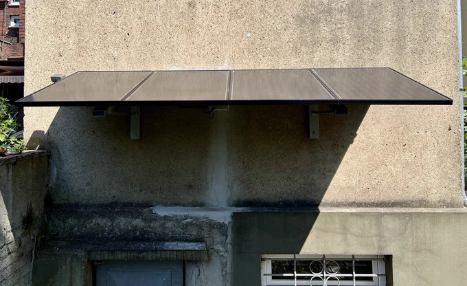 Mini Photovoltaikanlage als Vordach