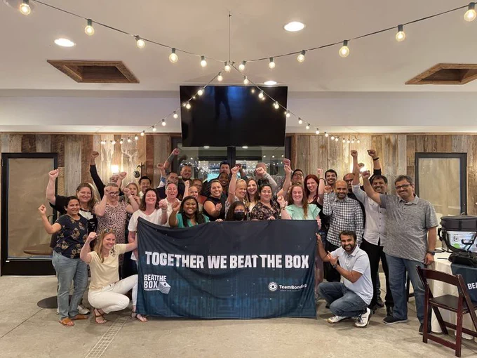 Victory!  We did it - Teams in Virginia Beat the Box with Team Bonding