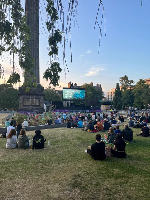 A crowd at St Andrew Square for Film Fest in the City