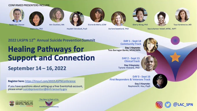 For any questions or instructions on how to set-up a free account please email us at : suicideprevention@dmh.lacounty.gov