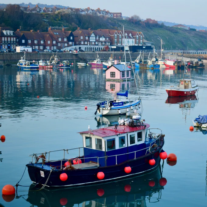 An image of Folkestone Harbour.