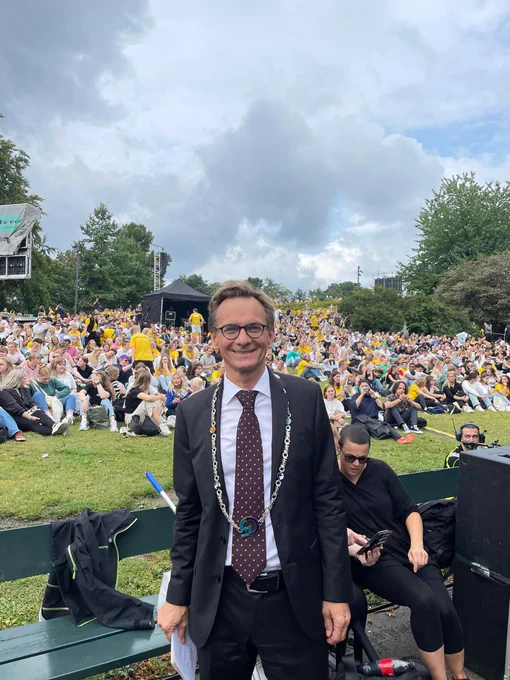 Rektor Christen Krogh på St. Hanshaugen.