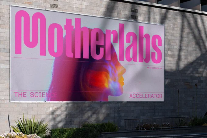Another billboard, larger, in street setting – DNCO captures the agile spirit of science startups with a  new brand for Motherlabs