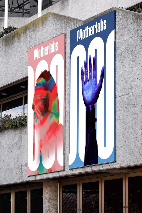 Billboards in a street setting – DNCO captures the agile spirit of science startups with a  new brand for Motherlabs
