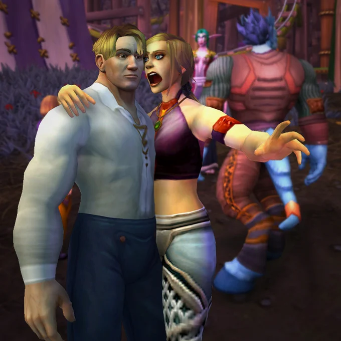Girl screams at Boy at Festival