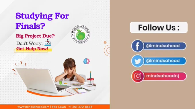 📑Studying For Finals? Get The Help You Need Now With MindsAhead🏫

Live Tutoring And Homework Help Is At Your Fingertips🖐️

Register Now👉 https://mindsahead.com/tutorminds.php

Get Regular Updates:👇

Facebook: https://www.facebook.com/mindsahead

Twitter: https://lnkd.in/gGr8mqK

Linkedin: https://lnkd.in/gry8NkW

#MindsaheadAcademy #kids #education #kidscamp #kidsactivities #adventure
#children #USA #fairlawn #fairlawnnj #tutor #tutoringservices #studysmart #smartstudy #studygoals